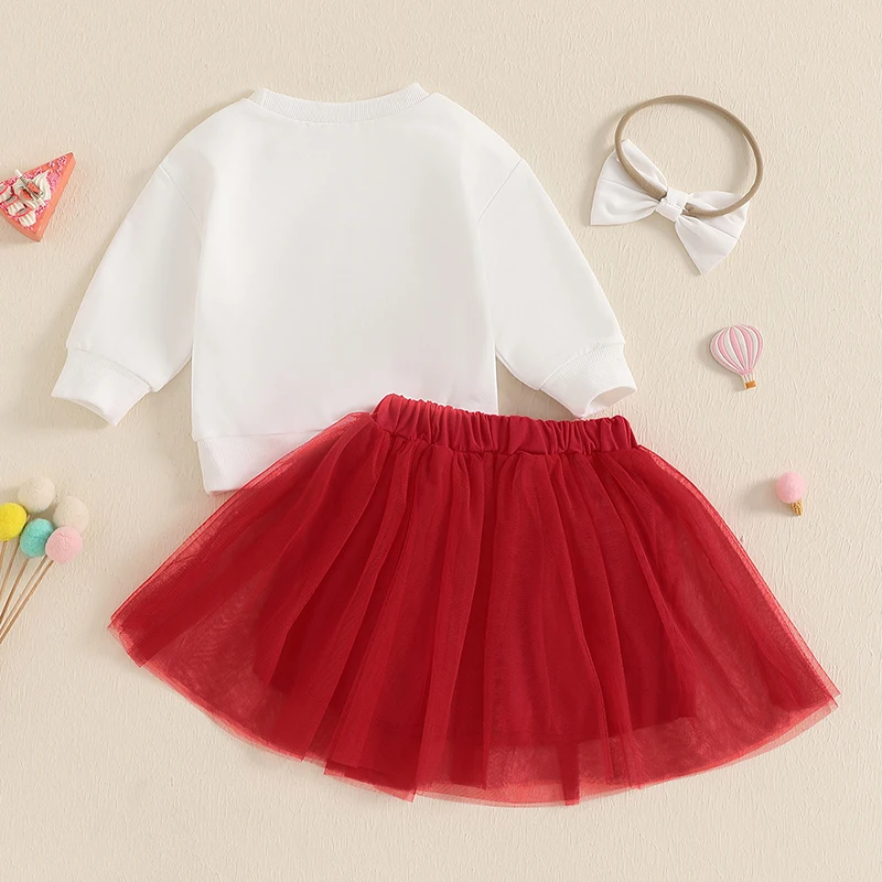 Комплект из 3 предметов для маленьких девочек свитшот с длинными рукавами и