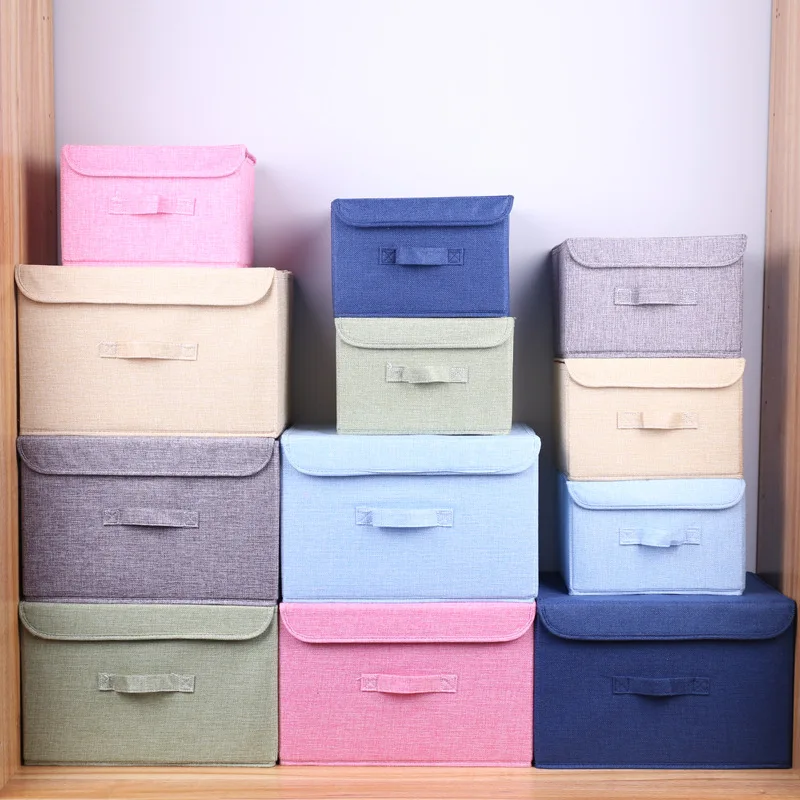 

Cube Children's Storage Box Fabric Storage Basket For Kids Baby Toys Organizers Kindergarten Closet Boxes Fabric Storage Bins