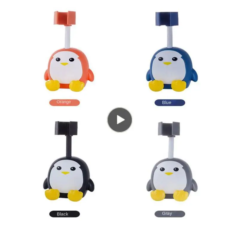 

Shower Nozzle Holder Plastic No Punching Shower Head Fixed Base Adjustment Universal Hook Type Bathroom Bracket Penguin Cartoon