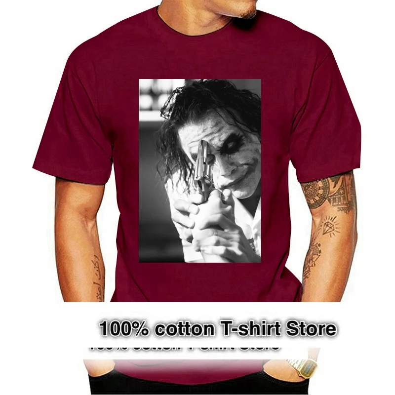 Футболка JOKER HEATH LEDGER GUN размеры от сред-3xl | Мужская одежда