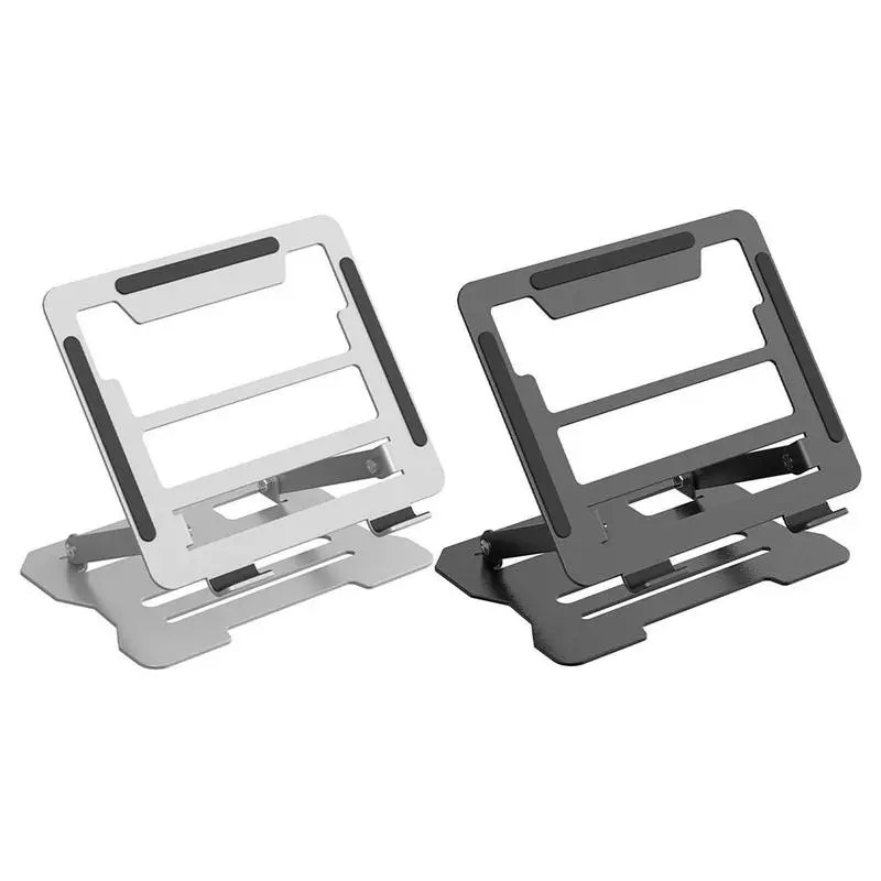 

Laptop Stand Sturdy Steel Computer Riser With Adjustable Height Ergonomic Laptops Elevator For Desk 10 To 15.6 Inches Notebook