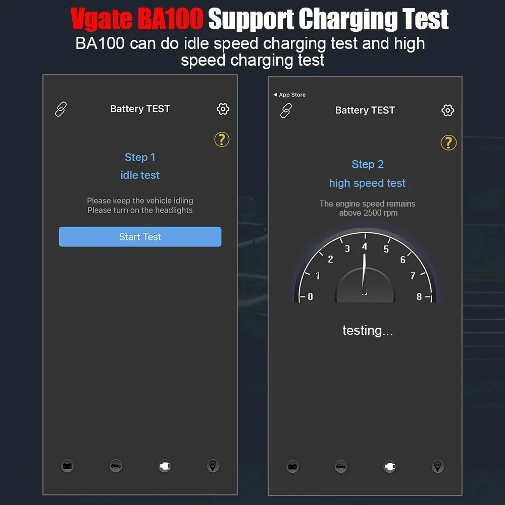 Фото Vgate BA100 тестер напряжения автомобильного аккумулятора 12 В для Android/IOS автомобильный анализатор цепей тестер Bluetooth 4,0 автоматический тестер аккумулятора №4