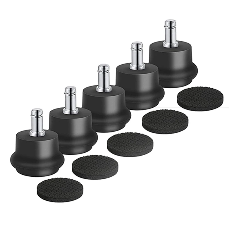 

HOT! 10Pcs Bell Glides Replacement Office Chair Or Stool Swivel Caster Wheels To Fixed Stationary Castors