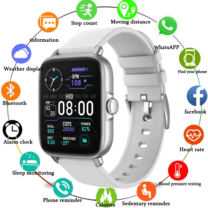 

Смарт-часы с сенсорным экраном, водостойкие IPX67