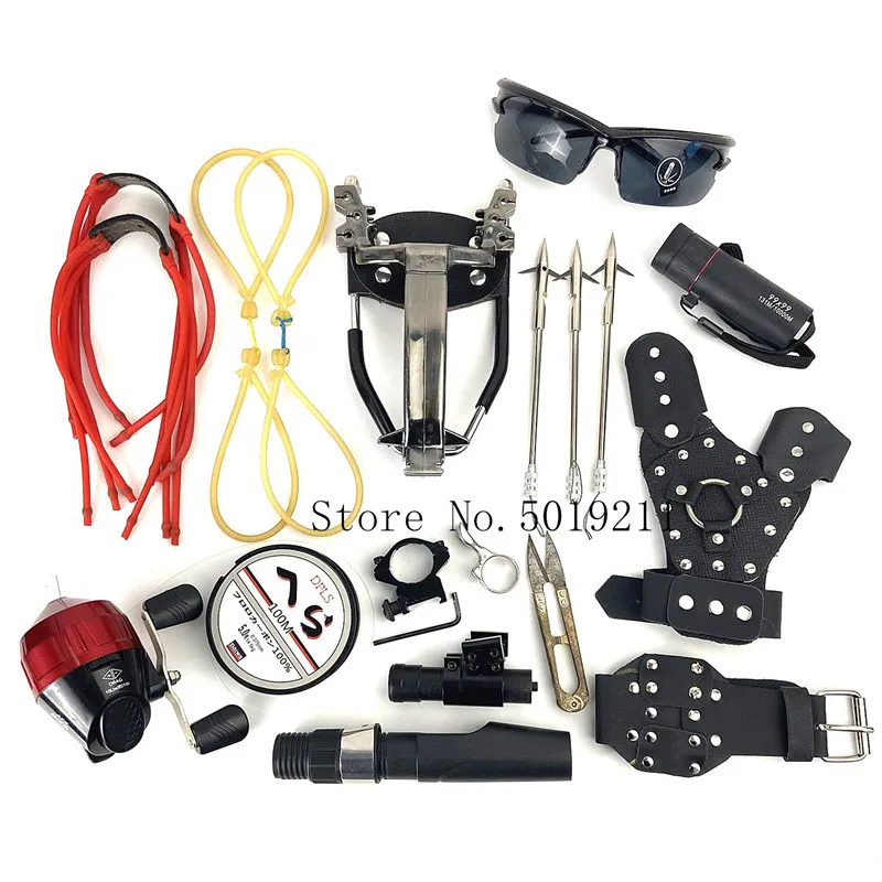 

1Set Shooting Device Fish Bladder Slingshot Shooting Device High Precision Fishing and Fishing Shooting Set