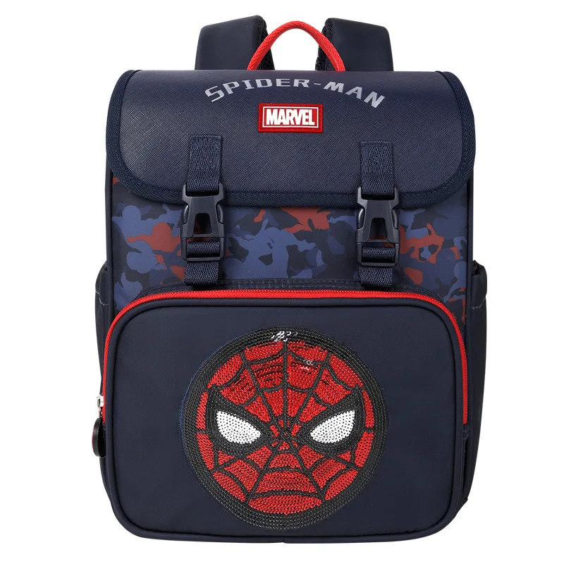 2022 New high-quality 100% genuine Disney Iron Man children's schoolbag, Christmas gift Disney Spider Man children's backpack