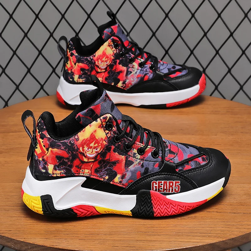 Children Brand Sport Shoes Cartoon Fashion Basketball Shoes for Kids Sneakers Boys Girls Non-slip Running Sneakers Basket Shoes