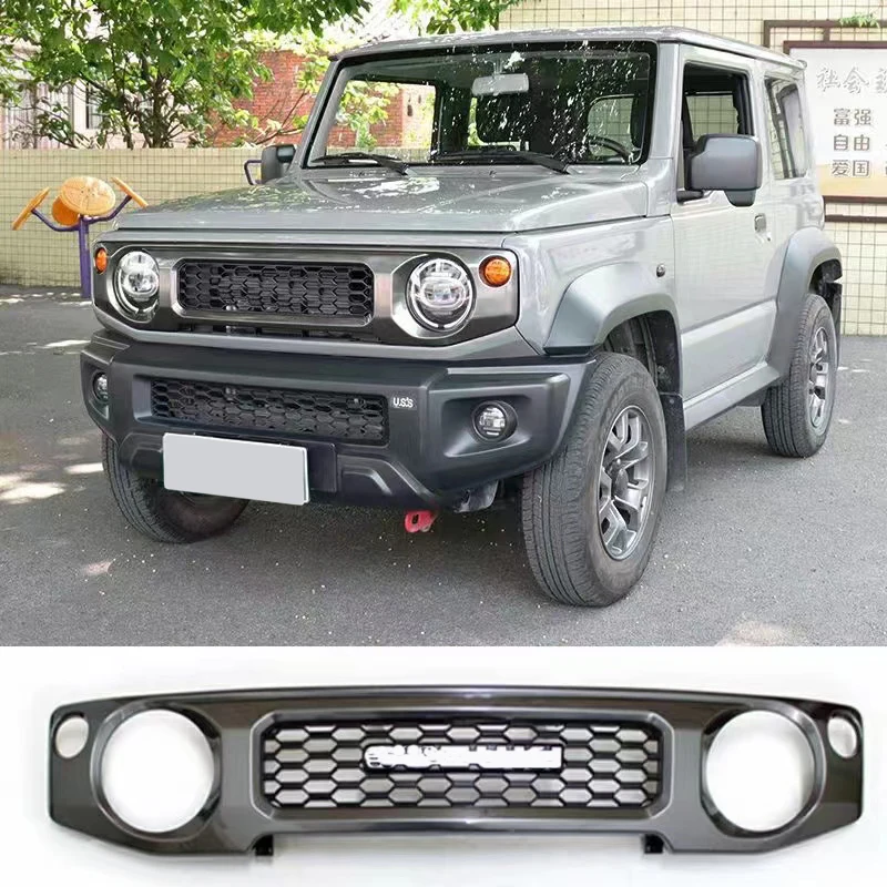 

Черный и серый автомобильный передний гоночный гриль для двигателя для Suzuki Jimny JB74 JB64 2018-2021 автомобильные аксессуары