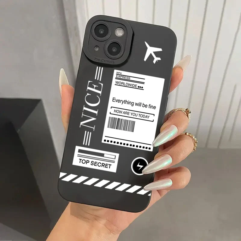 Чехол для телефона с этикеткой туристического самолета Xiaomi Mi 13 12 11 Lite 5G 14 13T 12T 12X Poco