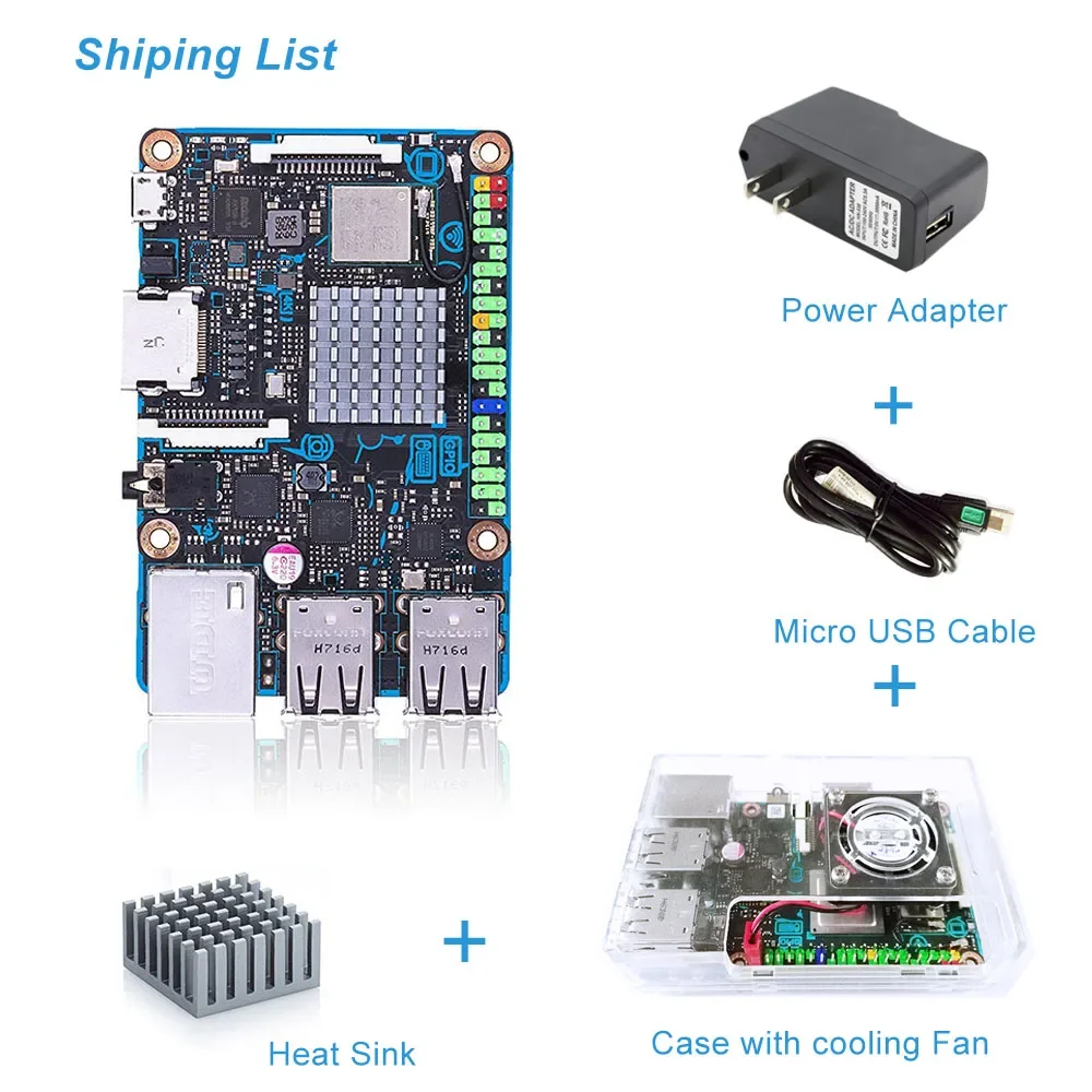 Фото Плата VoltSASUS SBC Tinker Board S с процессором RK3288 SoC 1.8 ГГц, четырехъядерным ЦП, графическим процессором Mali-T764 600 МГц, 2 ГБ LPDDR3 и 16 ГБ EMMC TinkerboardS. №3