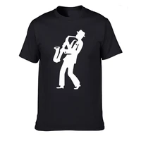 man playing saxophone funny music t shirts men summer cotton harajuku short sleeve vintage tops tees t shirt tops xs 3xl