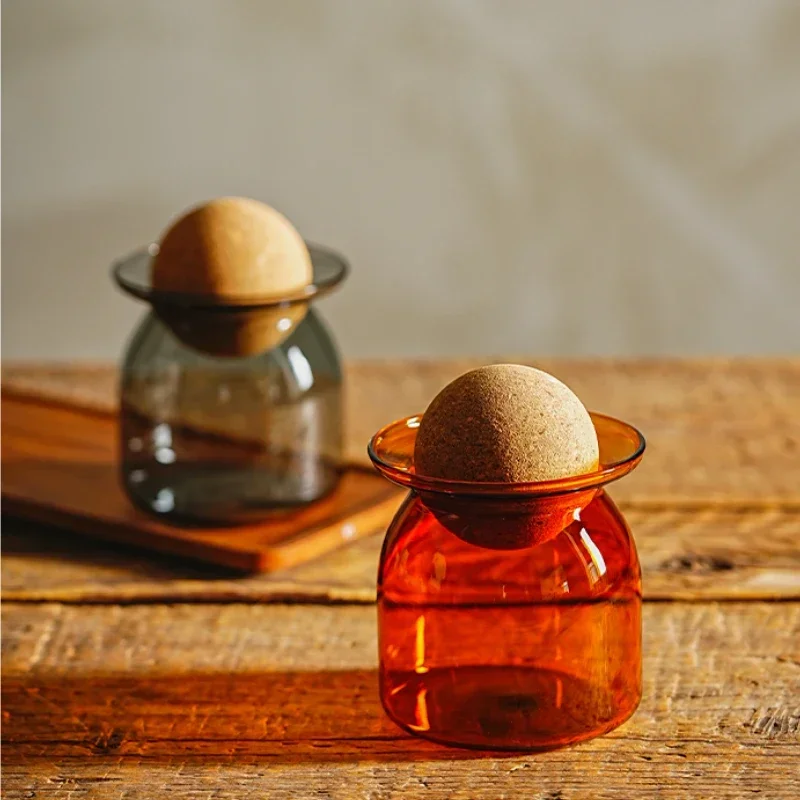 Термостойкая цветная стеклянная банка для хранения разнообразная зернистая