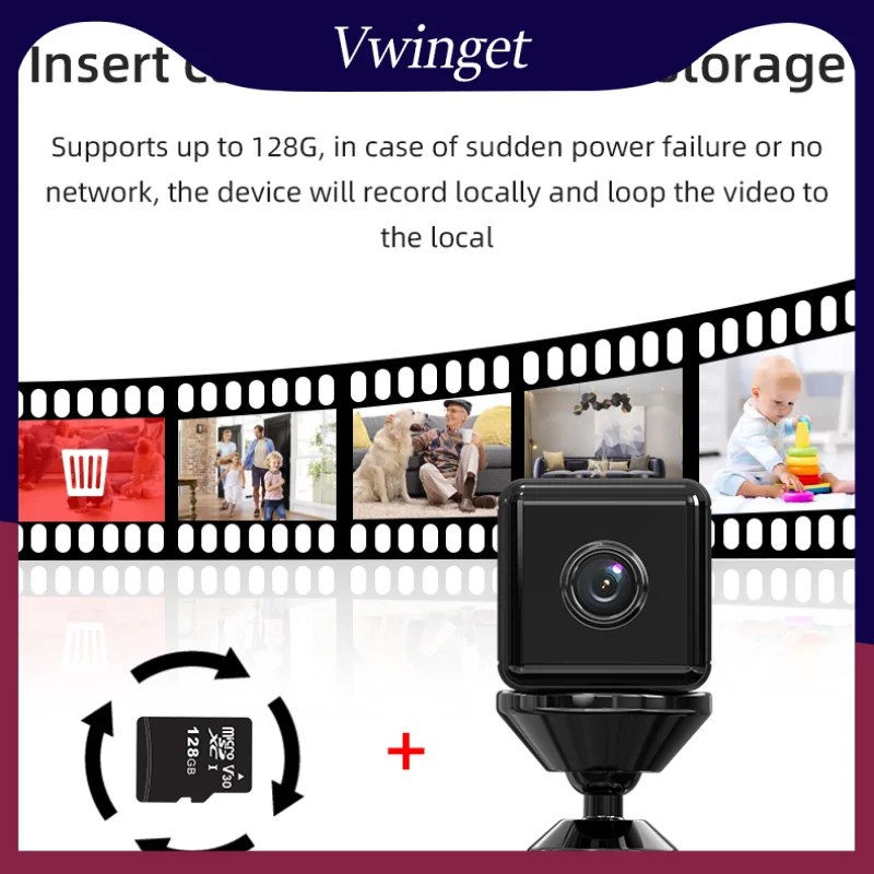 

Видеокамера для дома с длительным временем работы в режиме ожидания, автоматическая Ip-камера с переключением, видеорегистратор с ночным видением и датчиком движения, камера для умного дома 1080p