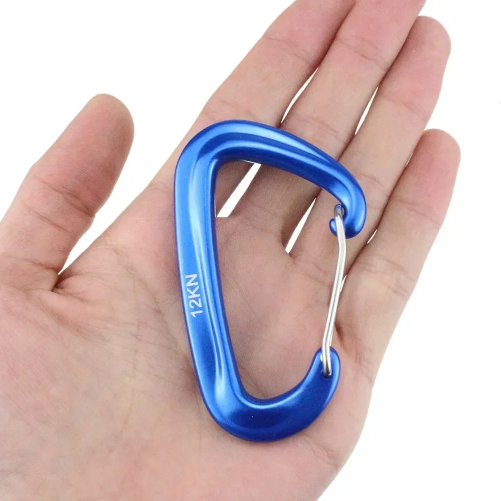 Карабин D-образный зажим инструменты крюк портативный 12KN 22g 8*5 см Алюминиевая