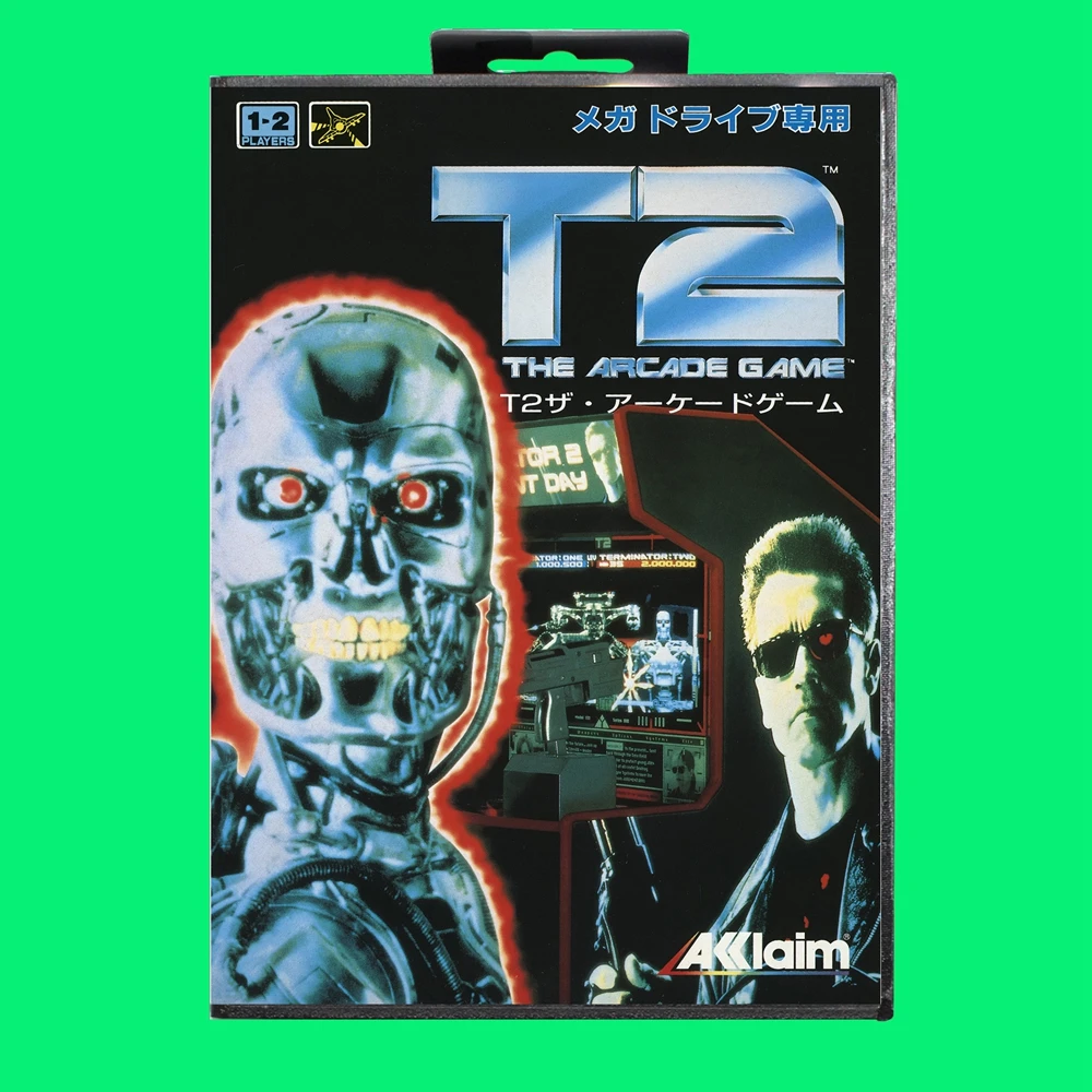 

Картридж для аркадной игры T2, 16-битная игровая карта MD с чехлом JP, Розничная коробка для Sega Mega Drive