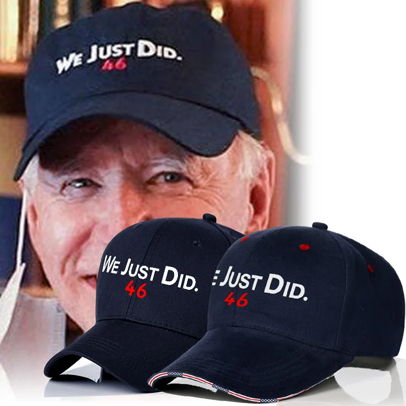 

President Biden Hat Joe We Just Did 46 Baseball Hat Black Navy Blue Fashion Casual Cap Man Gift