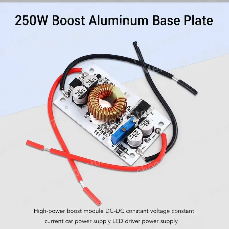 Фото Мощный модуль повышения напряжения 250W/600W на алюминиевой подложке, драйвер LED с постоянным напряжением и током для питания автомобиля и ноутбука №1
