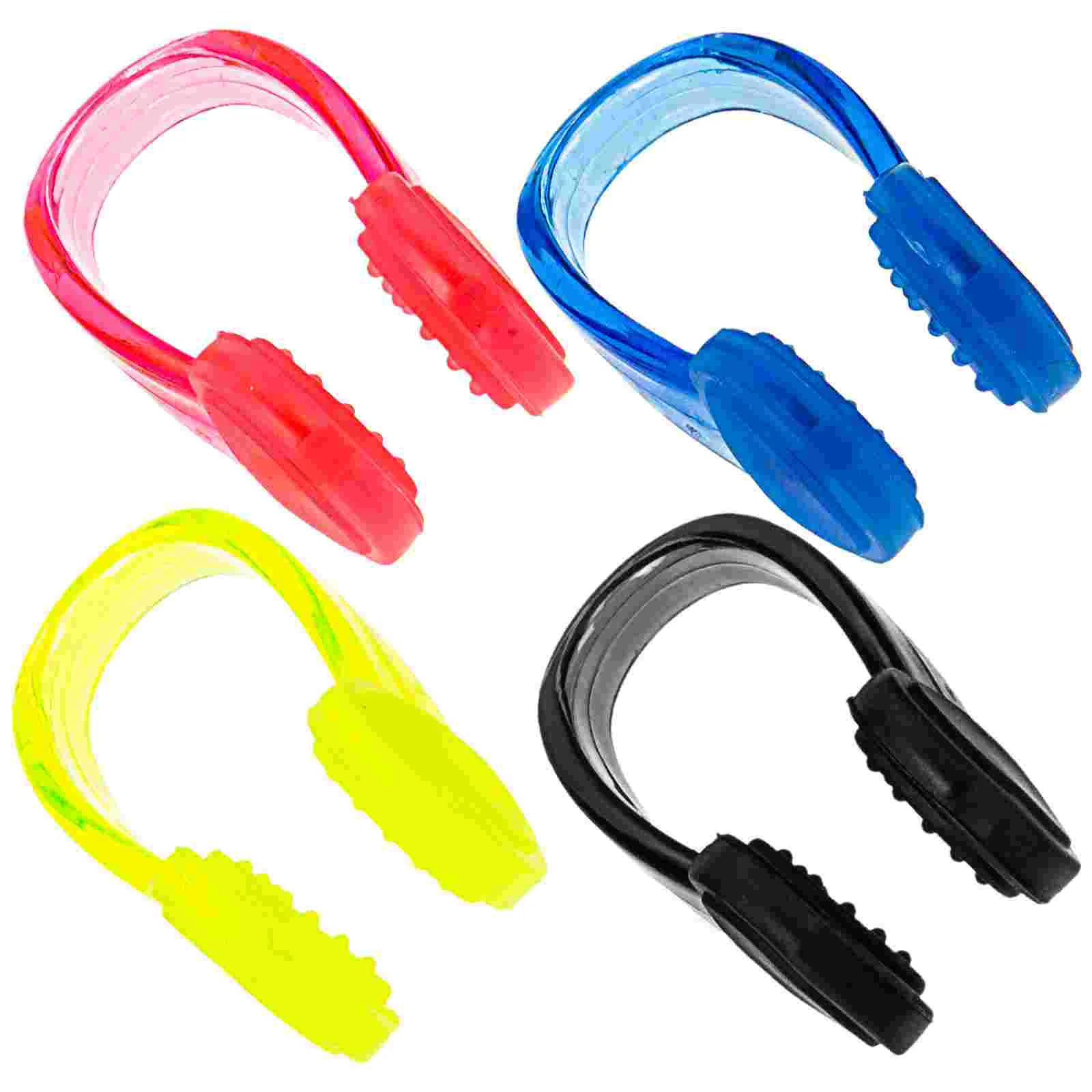 

4 Pcs Swimming Nose Clip Convenient Clips Soft Portable Plugs Swimmer Accessory Silica Gel Clamps Child
