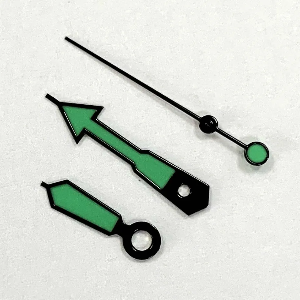 

Новые часы с черными краями и синей указкой, стрелка, зеленая искусственная стрелка NH35/36/4R/7S, автоматическое движение, красный, оранжевый