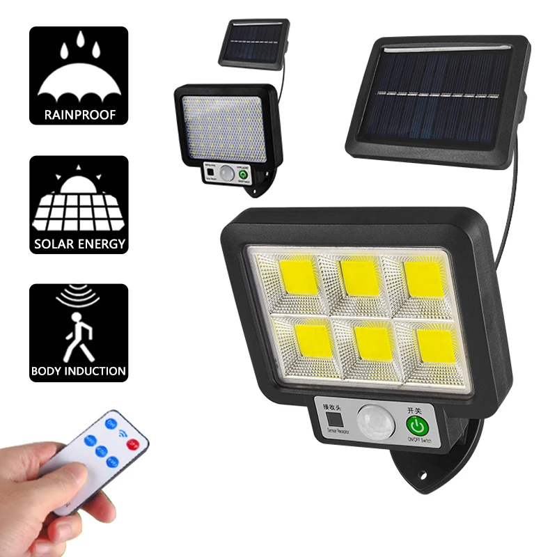 

LED Solar Powered Wall Light Outdoor Waterproof PIR Motion Sensor Lighting Park Courtyard Fence Street Garden Decoration Lamp