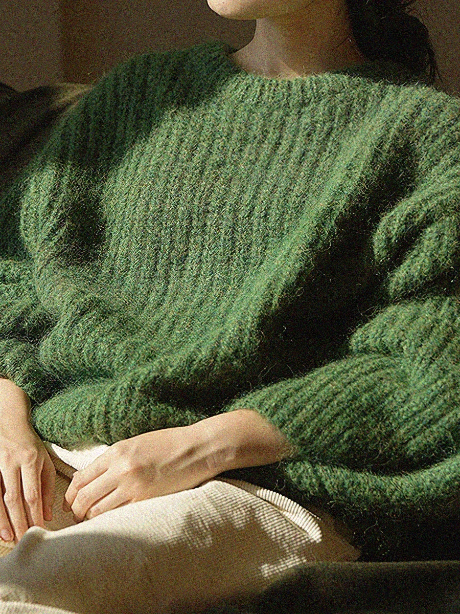 

Мягкий Мохеровый джемпер 2022, женский зимний Свободный пуловер с круглым вырезом и длинным рукавом, высокий женский винтажный элегантный св...