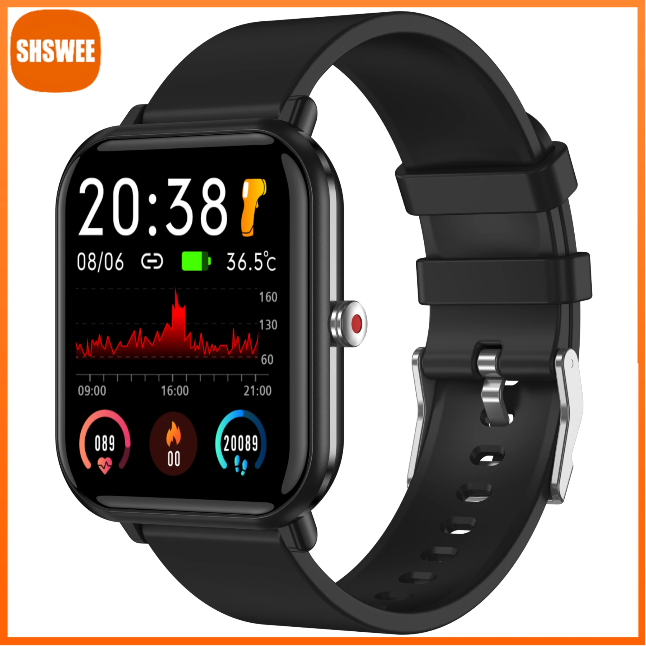 

For Xiaomi Huawei Body Temperature Smart Watch Men Heart Rate Monitor Sports Fitness Information Reminder Women Smartwatch