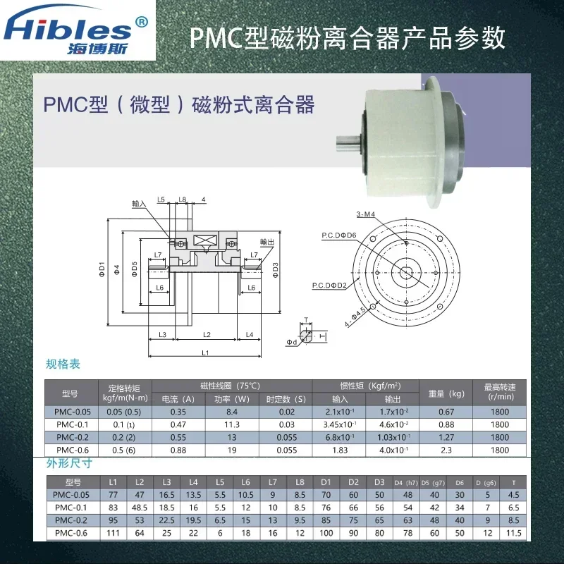Фото Контроллер магнитно-порошковой муфты Hibles PMC (Micro) 0.5Нм-5Нм №4