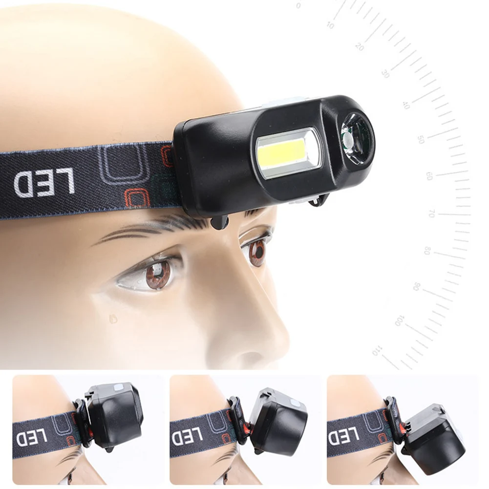 

LED Headlamp USB Charging Headlight 6 Modes XPE+COB Head Torch Flashlight Head Lamp for Outdoor Hunting Fishing Camping