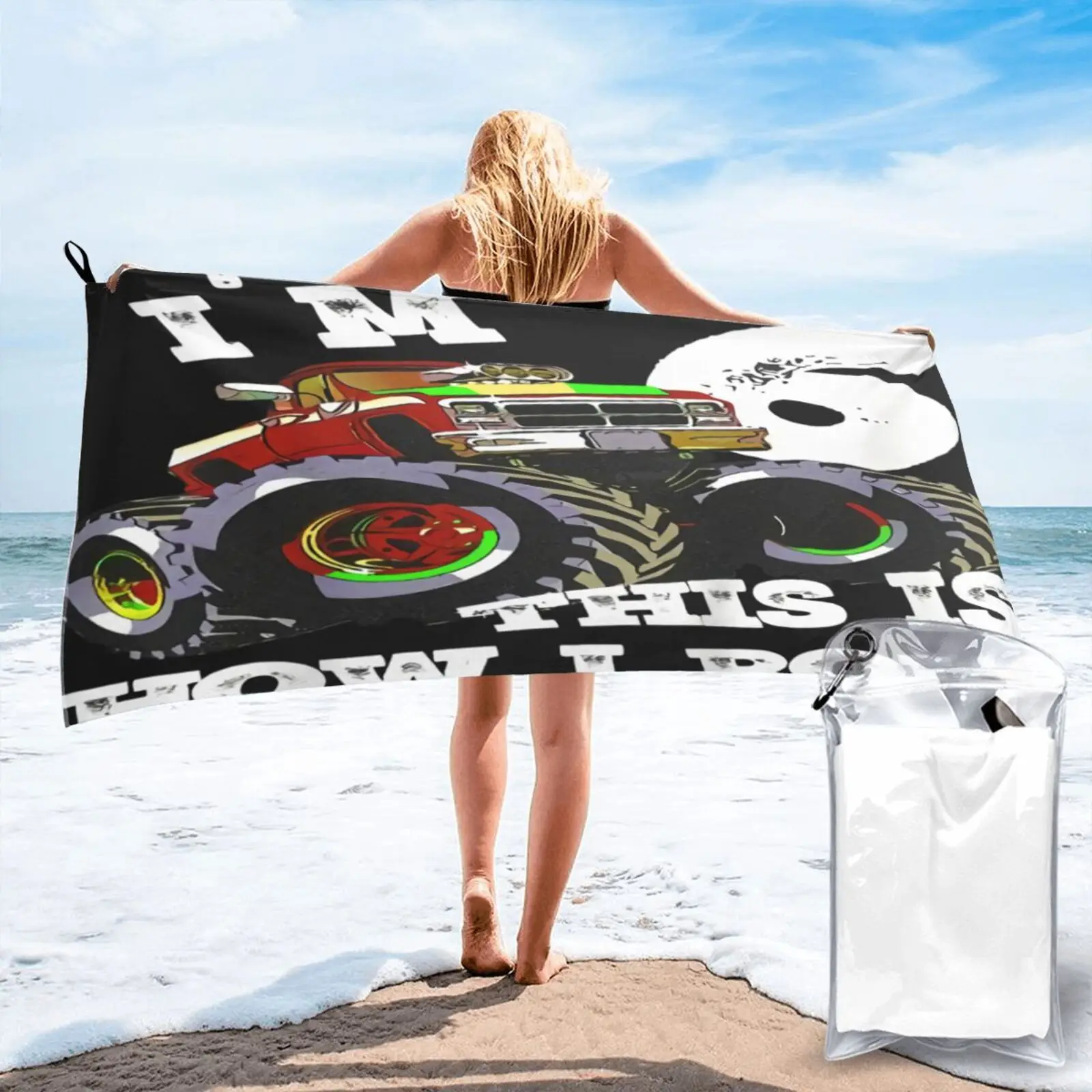 

Monster Truck IM 6 This Is Beach Towel Towel For Kitchen Beachwear For Home Towels Bathroom Terry Towels Hand Towels Beachwear