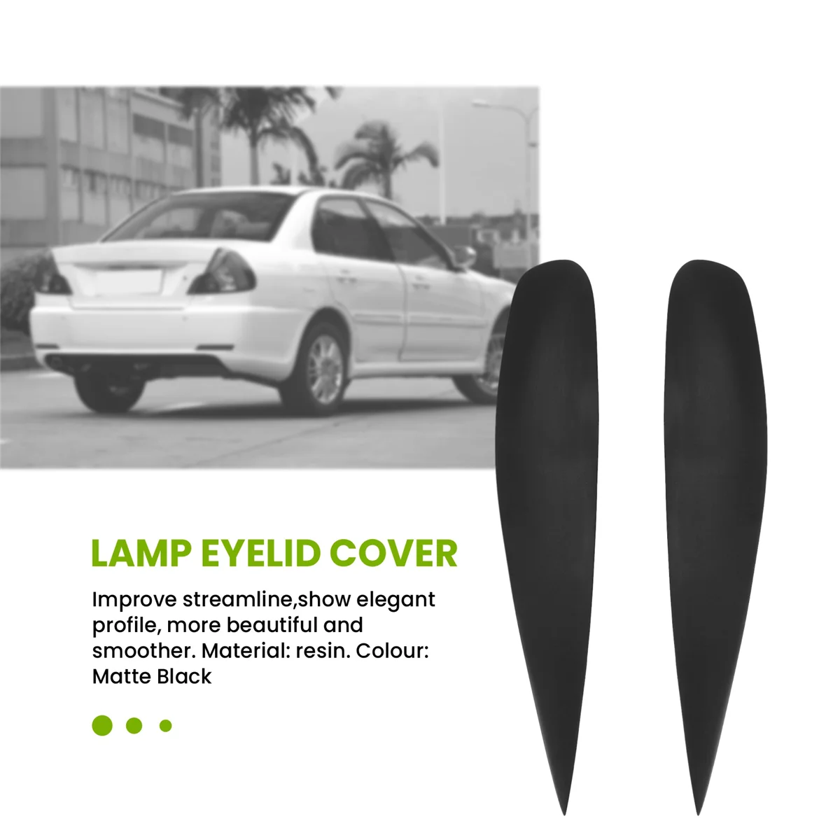 Глянцевая черная Автомобильная наклейка для Mitsubishi Lancer Ralliart 2004-2006 передние фары