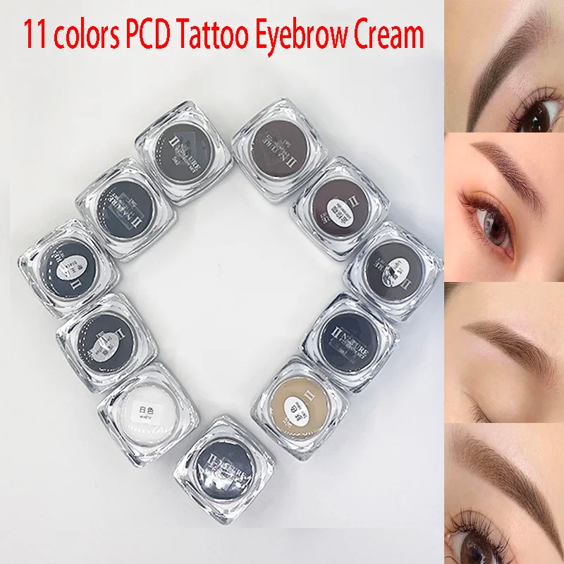 

PCD Tattoo Ink Microblading Eyebrow Color Material Eyebrow Color Paste Easy Coloring Beginner Color Paste 11 Colors Optional