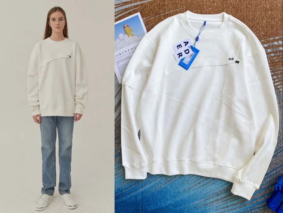 

Men Women Adererror Hoodie 1:1 Top Quality Cotton Embroidery Small Ader Back Z-stitch Sewing Crumple ADER ERROR Sweatshirts