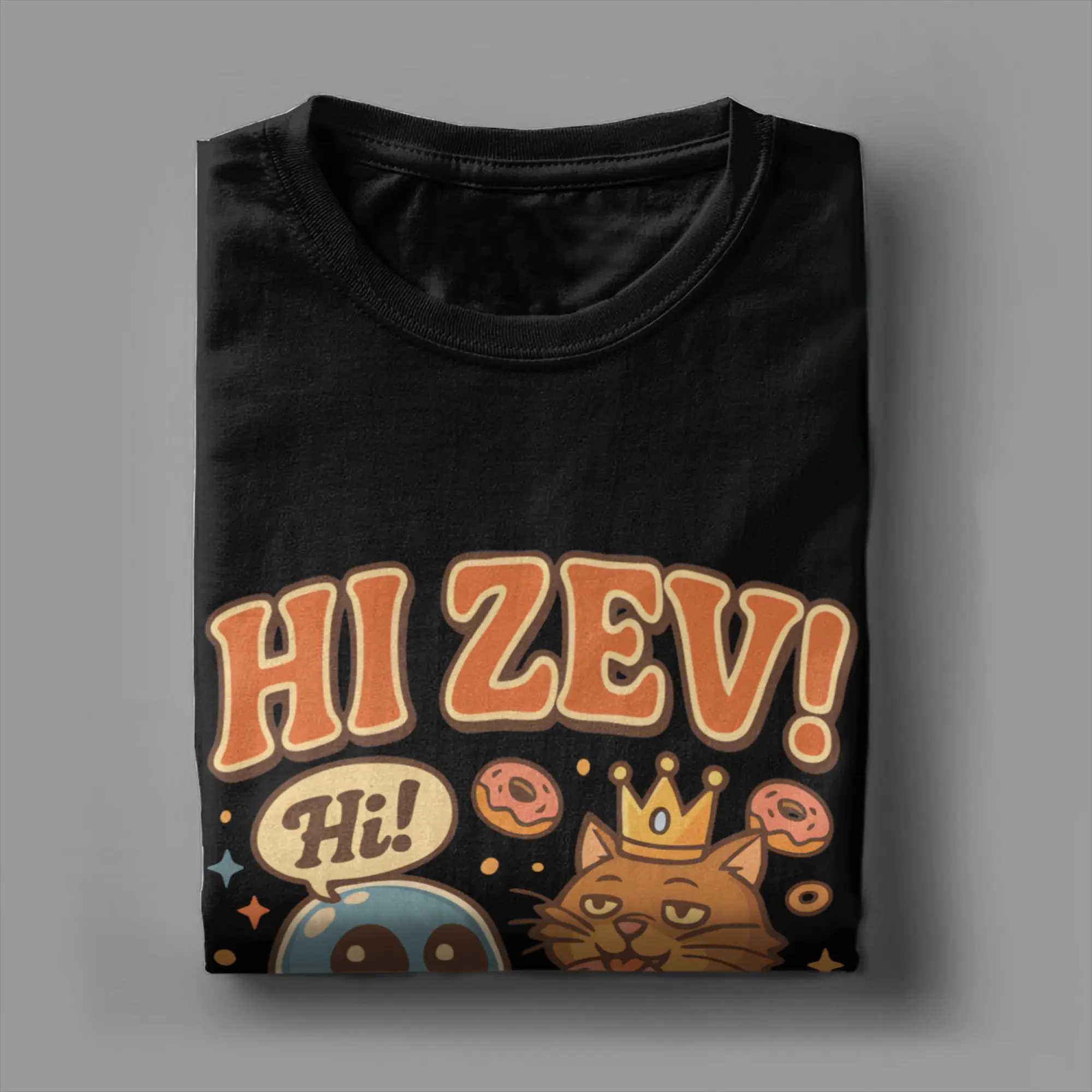 Фото Футболка Dungeon Crawler Carl Summer Hi Zev! Модные мужские футболки из хлопка, дышащие, больших размеров, с коротким рукавом, винтажные топы №4