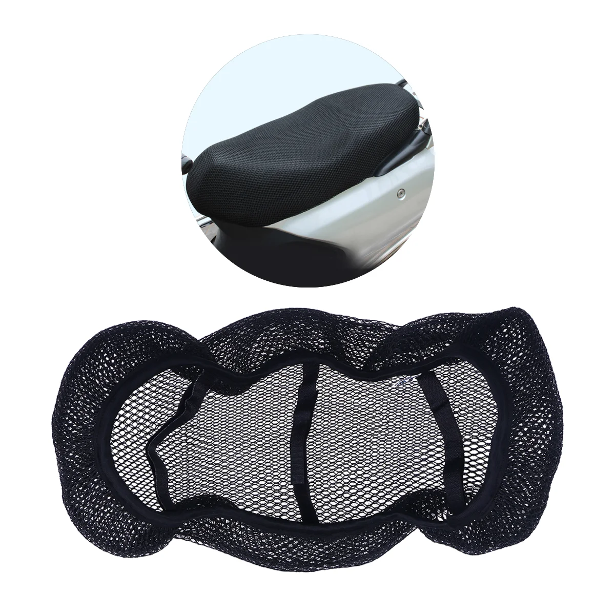 

Универсальный сетчатый чехол для сиденья, Защитные чехлы для мотоцикла, электрического велосипеда-Размер (черный)