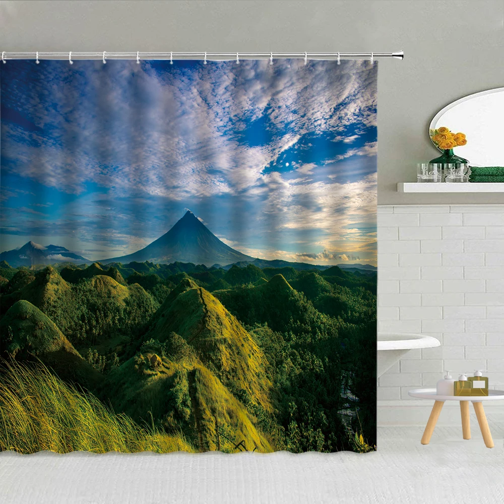 

Shower Curtain Butterfly Pattern Modern Chinese Style Flower Bird Waterproof Bath Decor Set With Hook Floral Bathroom Curtains