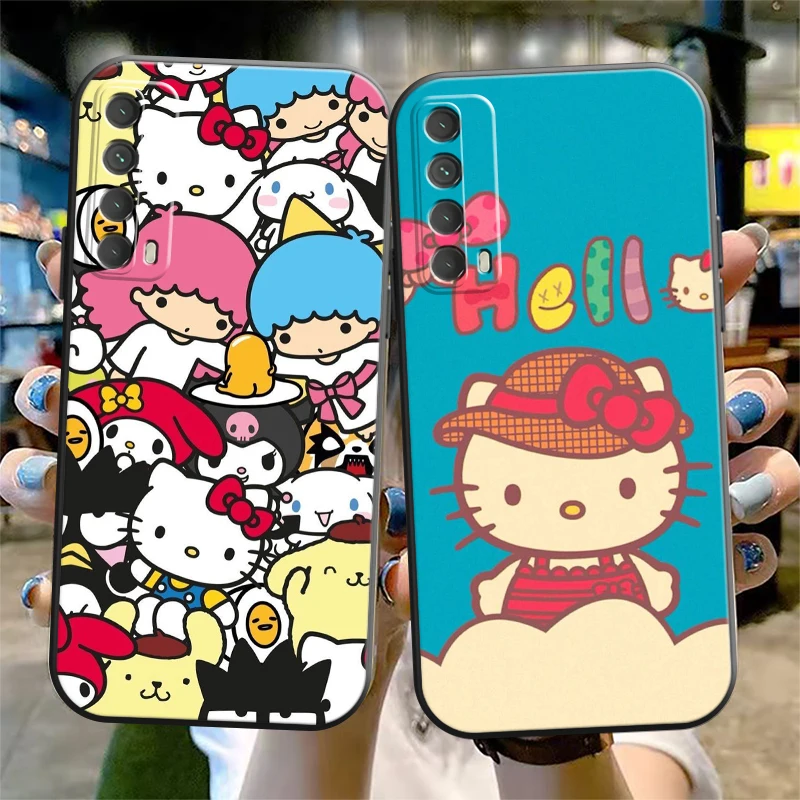 

Милый чехол Hello Kitty для телефона Huawei Honor 7A, 7X, 8, 8X, 8C, 9, V9, 9A, 9X, 9 Lite, 9X Lite, силиконовый чехол-накладка