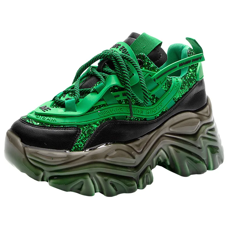 

Multicoloured Platform Shoes for Women 2022 Spring Autumn High Heel Fashion Women Sneakers Tenis De Mujer Casual Shoe