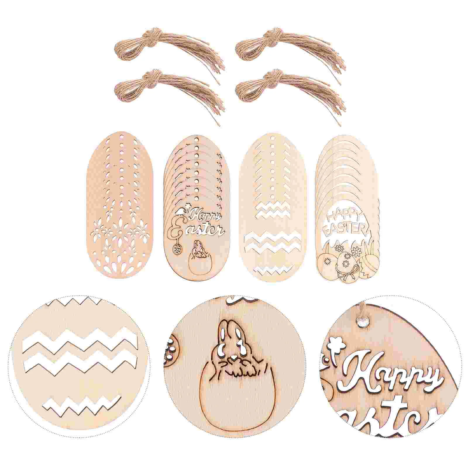 

40 шт., деревянные подвесные украшения для вечерние НКИ