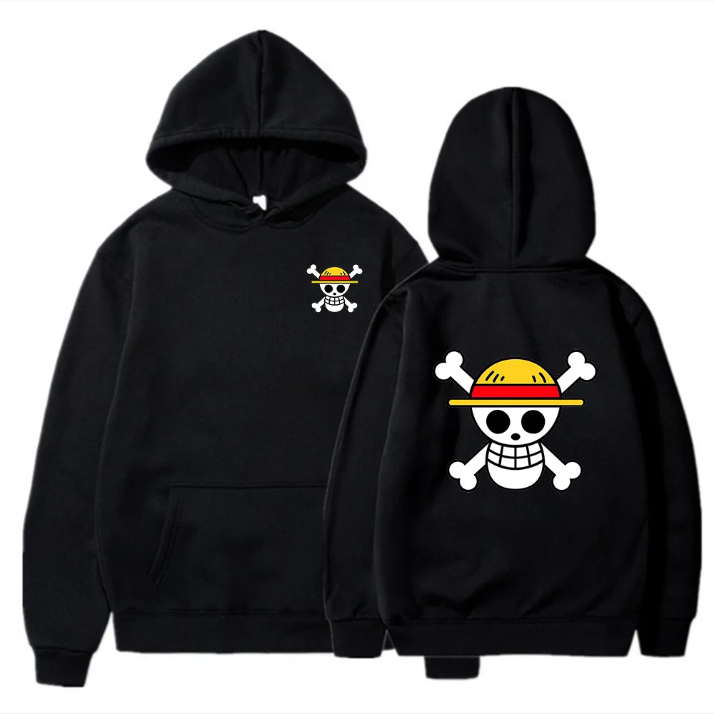 

One Piece Autumn Pullover Skull Luffy Men's die Sweatsirts Sweat omme Japanese Anime arajuku ip op Style dies Coat