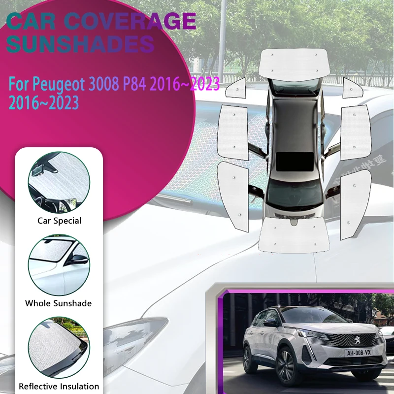 

Car Sunshade Covers For Peugeot 3008 P84 MK2 2016~2023 Sun Protection Visors Sunscreen Window Coverage Car Accessories 2022 2021