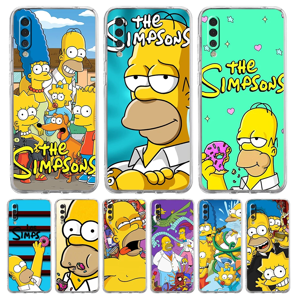 

Роскошный прозрачный чехол Simpsons для телефона Samsung Galaxy A12 A02 A03S A50 A70 A40 A10 A20 A30, силиконовый чехол, оболочка, Fundas Coque