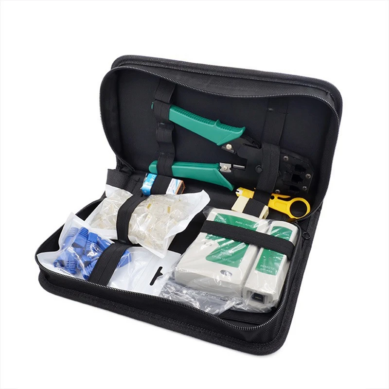 

8 in 1 RJ45 Network Cable Tester Crimper Crimping Tool Set Network Cable Pliers Combination Network Tool Repair Tool Set