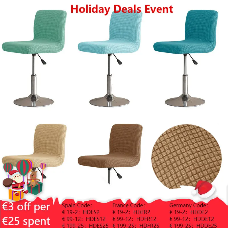 

Bar Stool Cover Armless Chair Cover Polar Fleece Low Back Swivel Chair Covers Office Rotating Lift Chair Covers Stool Protector