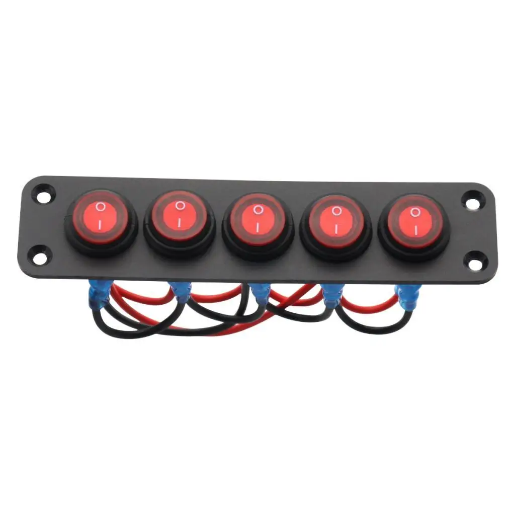 

Toggle Switch Panel Durable Pre Wired for Automotive Trailers Bus