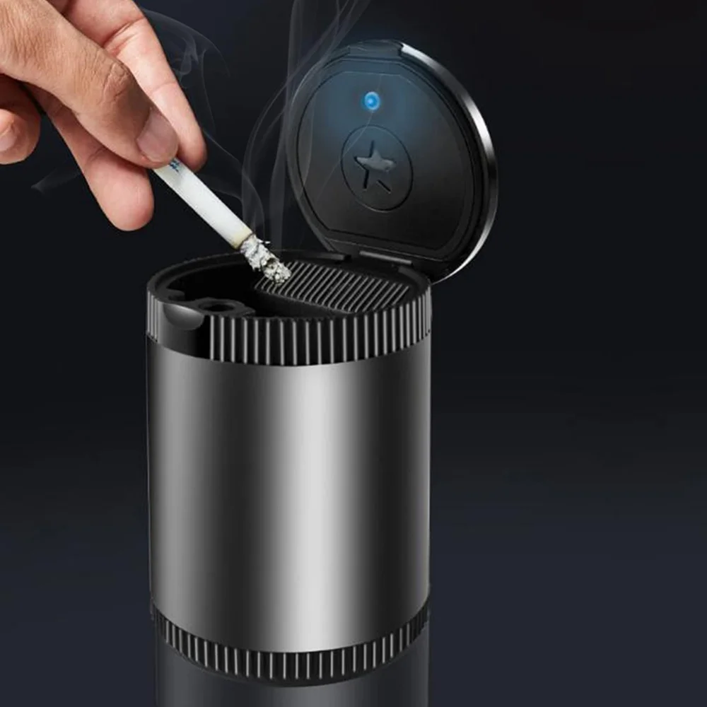 

Car Ashtray 1PC Portable Auto Car Truck LED Cigarette Smoke Blue LED Light Smokeless Ashtray Cigarette Holder