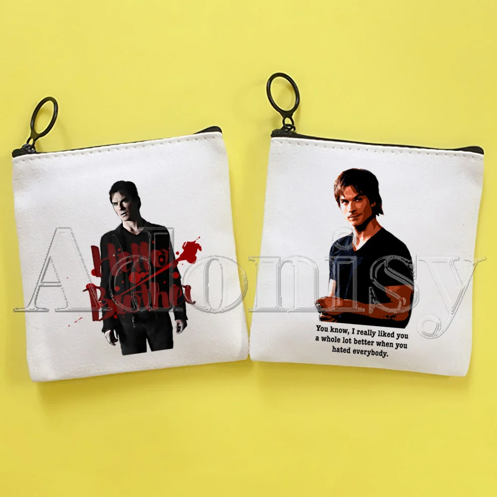 

Damon Salvatore The Vampire Diaries Chronicles Vampiricas Cartoon Printed Canvas Bag Design Canvas Simple and Storage Bag
