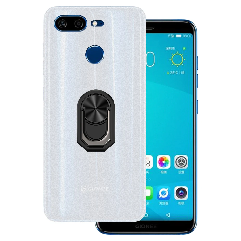 Luxury Shockproof Ring Holder For Gionee S11 Case Soft Silicone TPU Protective Holder Cover