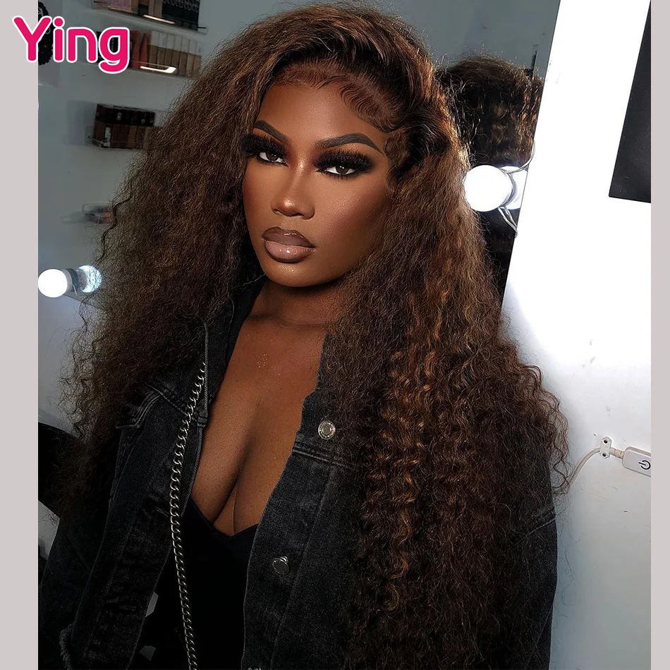 

Ying 180% Curly Wave 4/27 Highlight Omber 13x6 Lace Front Wig 13x4 Lace Front Wig PrePlucked With Baby Hair 5x5 Lace Wig Remy