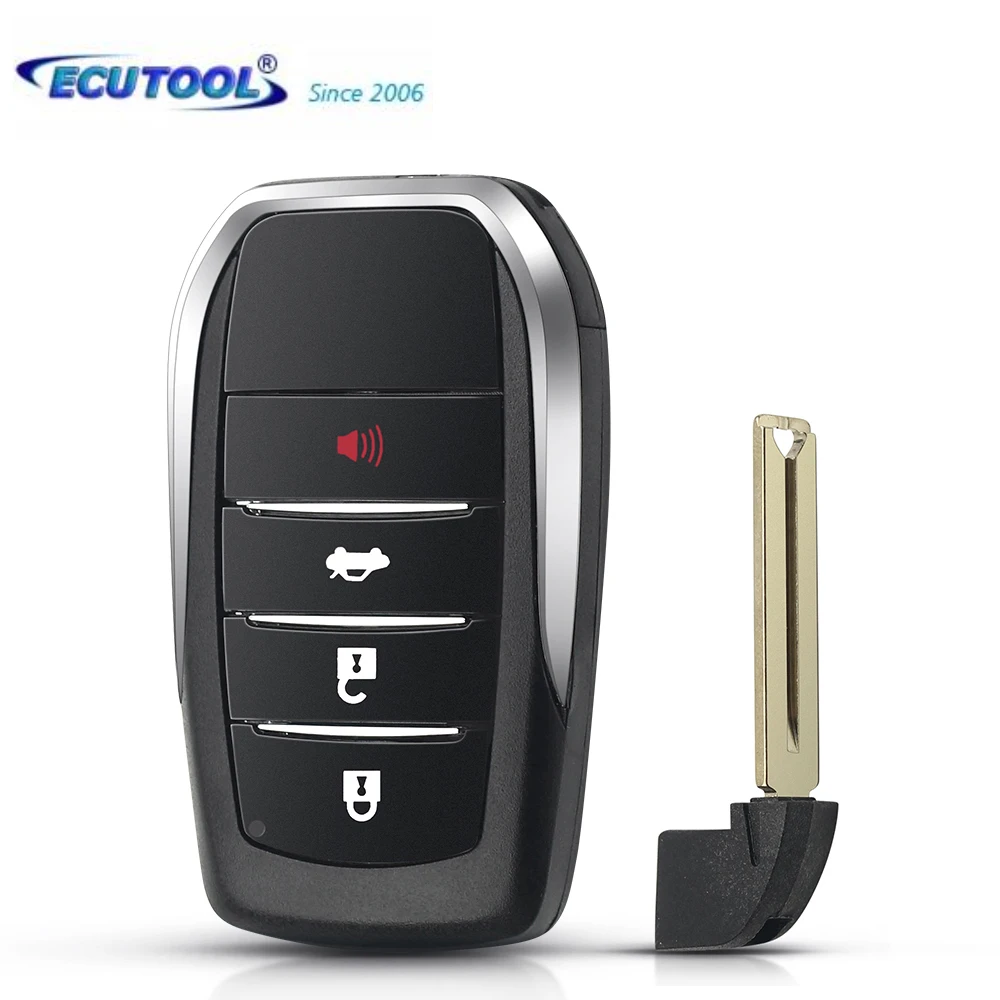 

Сменный корпус дистанционного ключа с 4 кнопками для Toyota Sedan Camry RAV4 Highlander Prado Corolla Rezi Crown SmartKey с запасным ключом