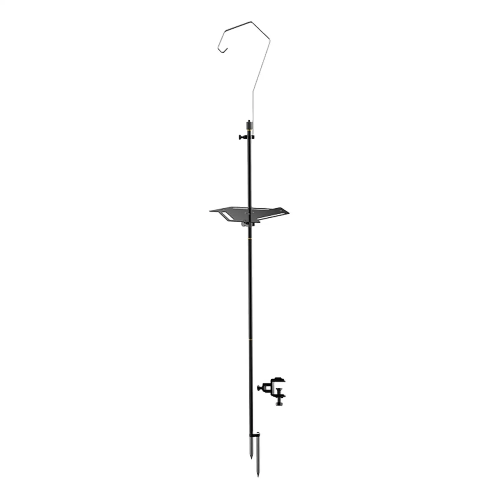 

Portable Camping Lantern Stand Aluminum with Holder Tray Lamp Stand Lightweight Hanger for Hiking Picnic Outdoor Activities BBQ